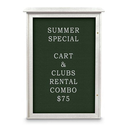 United Visual Products Outdoor Enclosed Combo Board, 72"x36", Gold Frame/Black Porcelain & Buff UVCB7236ODG-BLKPORC-BUFF